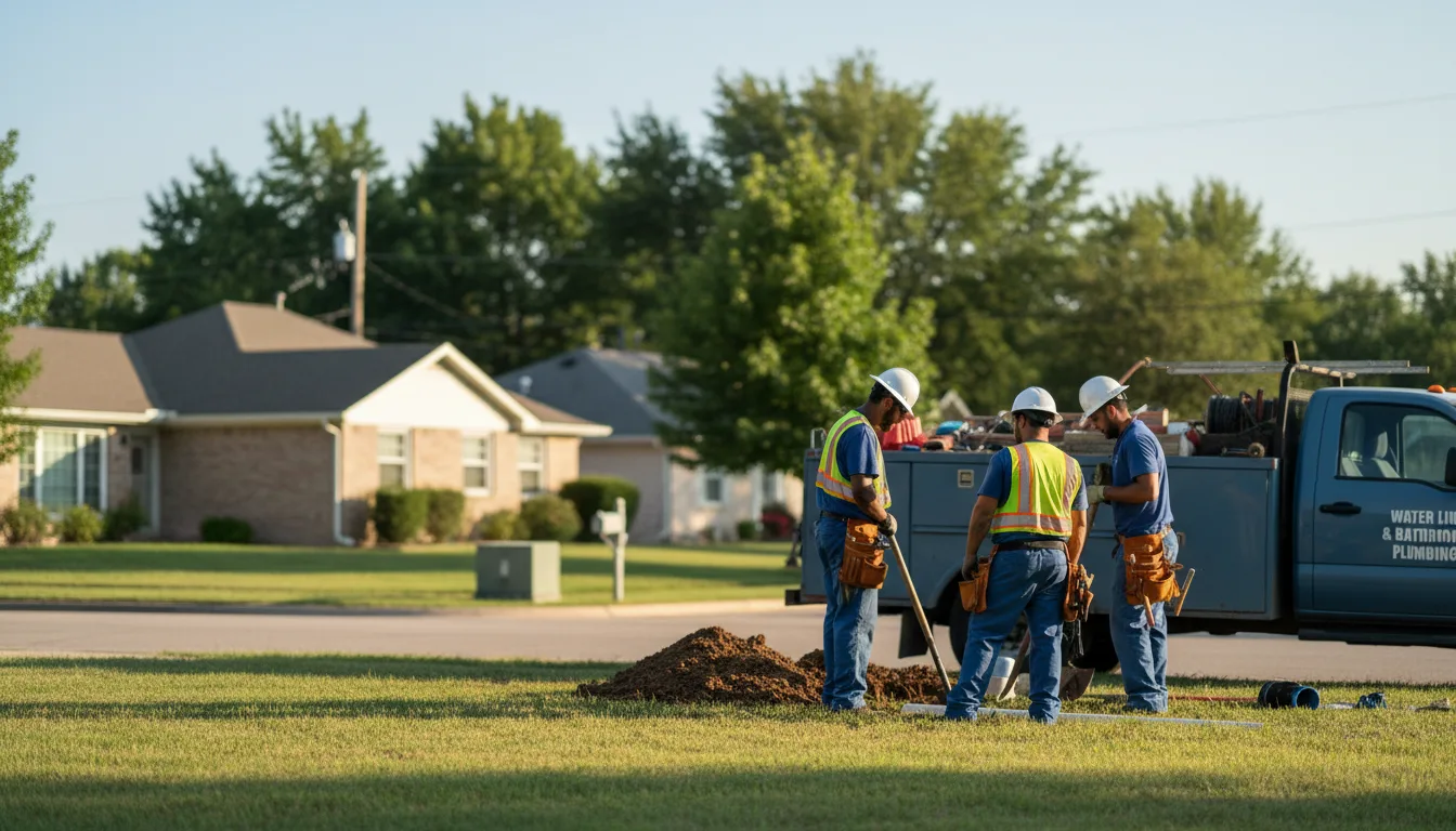Residential water line and bathroom plumbing service in Sherrill, AR